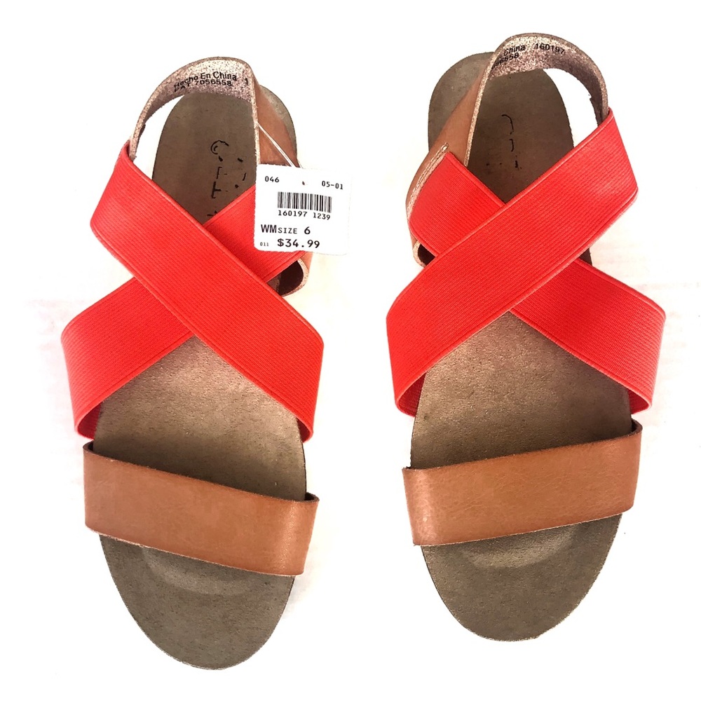 Brash neon orange women sandal